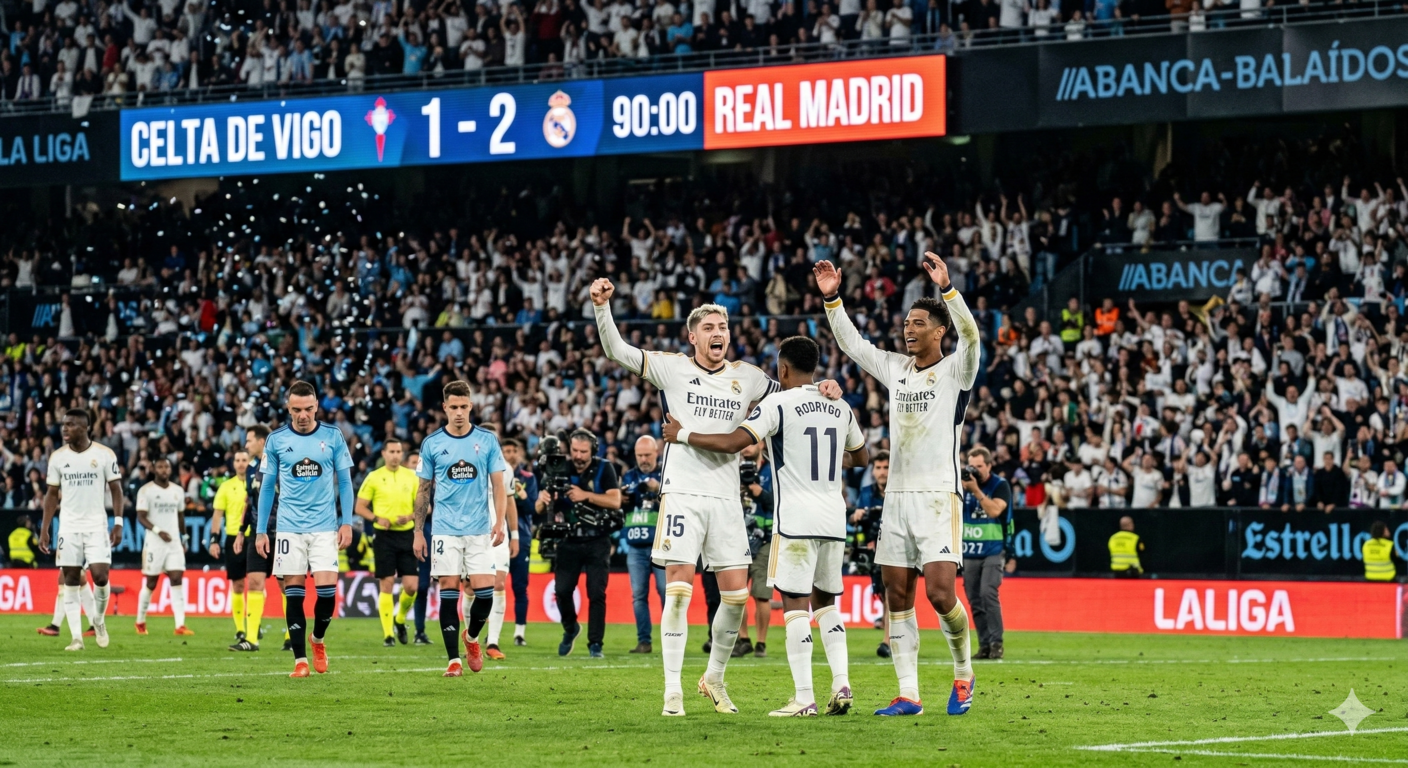 Real Madrid Defeated Celta Vigo by 2-1 in the Anticipated Clash in La Liga